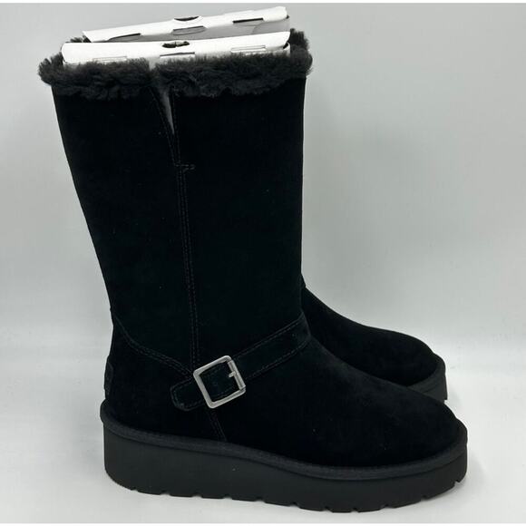 NWT Koolaburra by UGG Black Kelissa Tall Suede Boots Womens Size 7 1145874 $109 - Picture 1 of 16